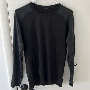 Metal Vent Long Sleeve, Black/Dark Blue, Size Small